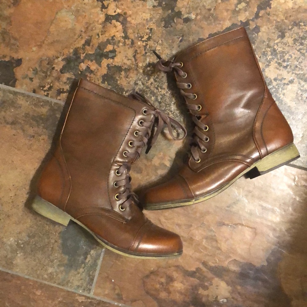 Shoes of Soul brown moto boots